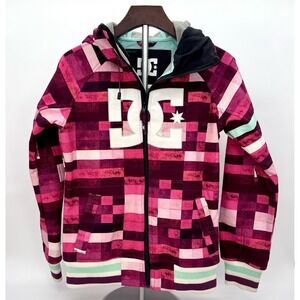 DC Jacket Women's XS Pink 10000mm Waterproof Hooded Snowboard Coat Softshell